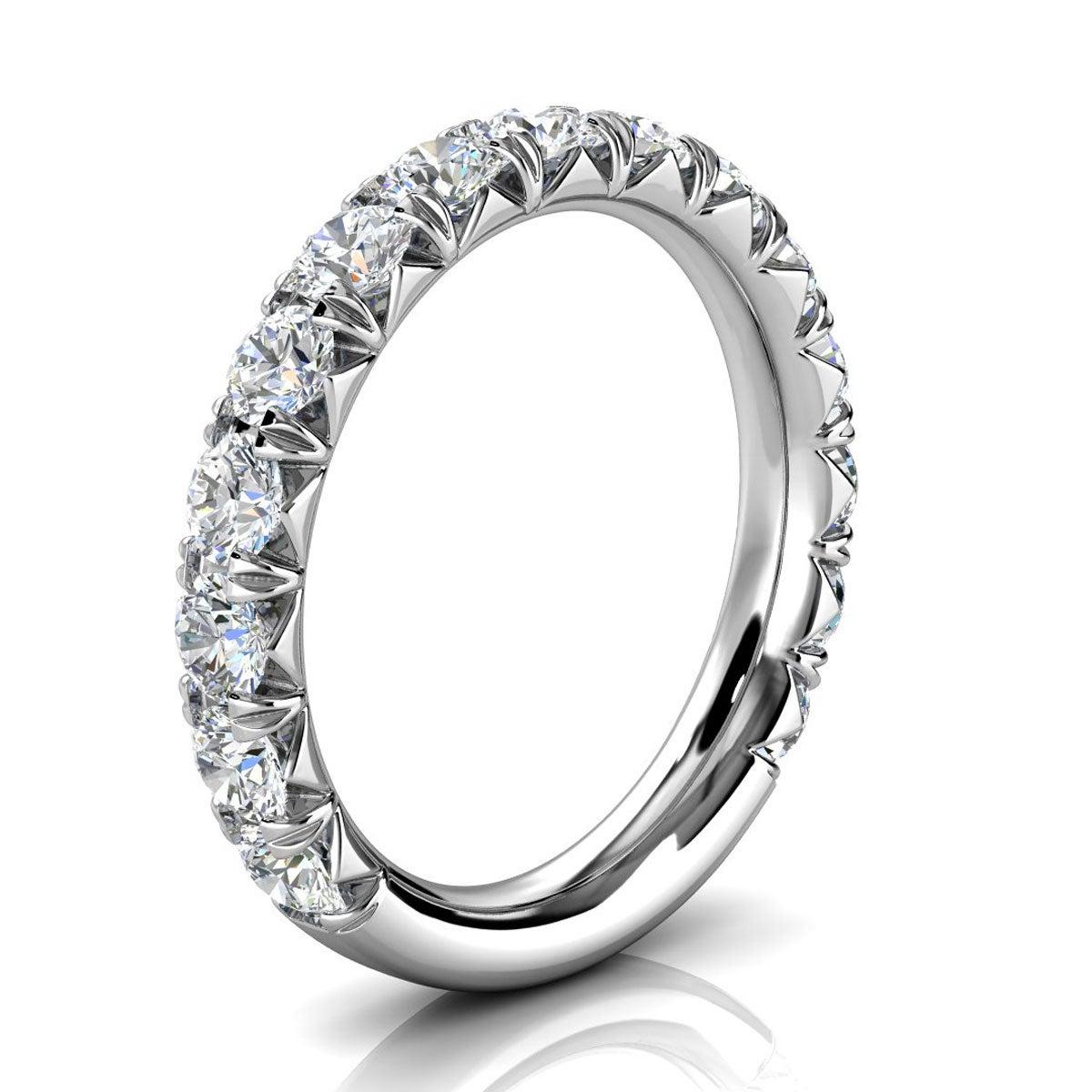 For Sale:  18K White Gold GIA French Pave Diamond Ring '1 1/2 Ct. tw' 2