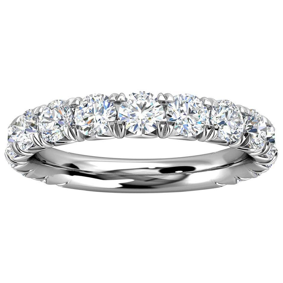 For Sale:  18K White Gold GIA French Pave Diamond Ring '1 1/2 Ct. tw'