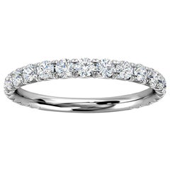 18K White Gold GIA French Pave Diamond Ring '1/2 Ct. tw'