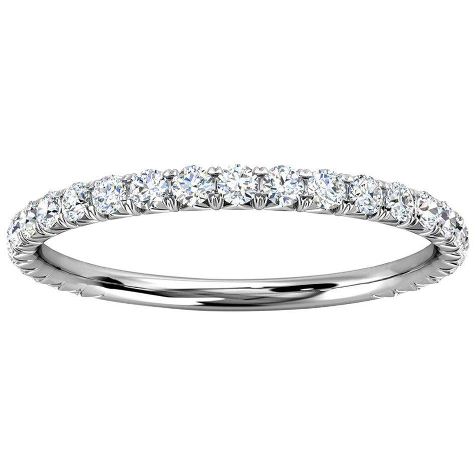 For Sale:  18K White Gold GIA French Pave Diamond Ring '1/3 Ct. tw'