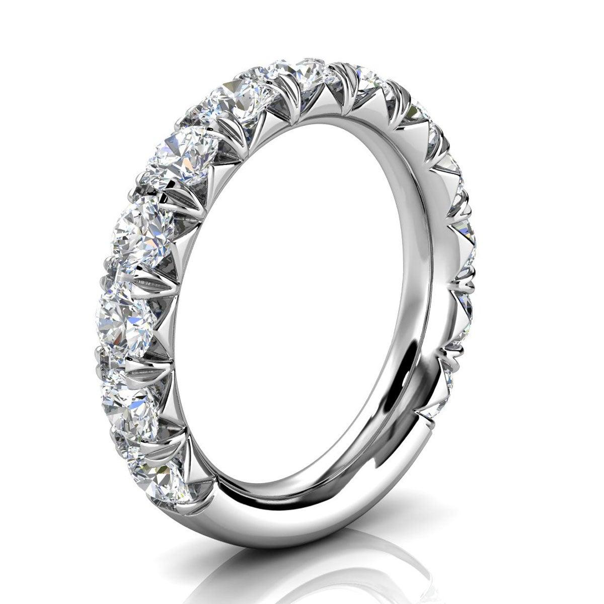 For Sale:  18k White Gold GIA French Pave Diamond Ring '2 Ct. Tw' 2