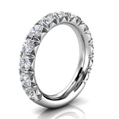 18k White Gold GIA French Pave Diamond Ring '2 Ct. Tw'