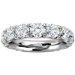 18k White Gold GIA French Pave Diamond Ring '3 Ct. Tw'