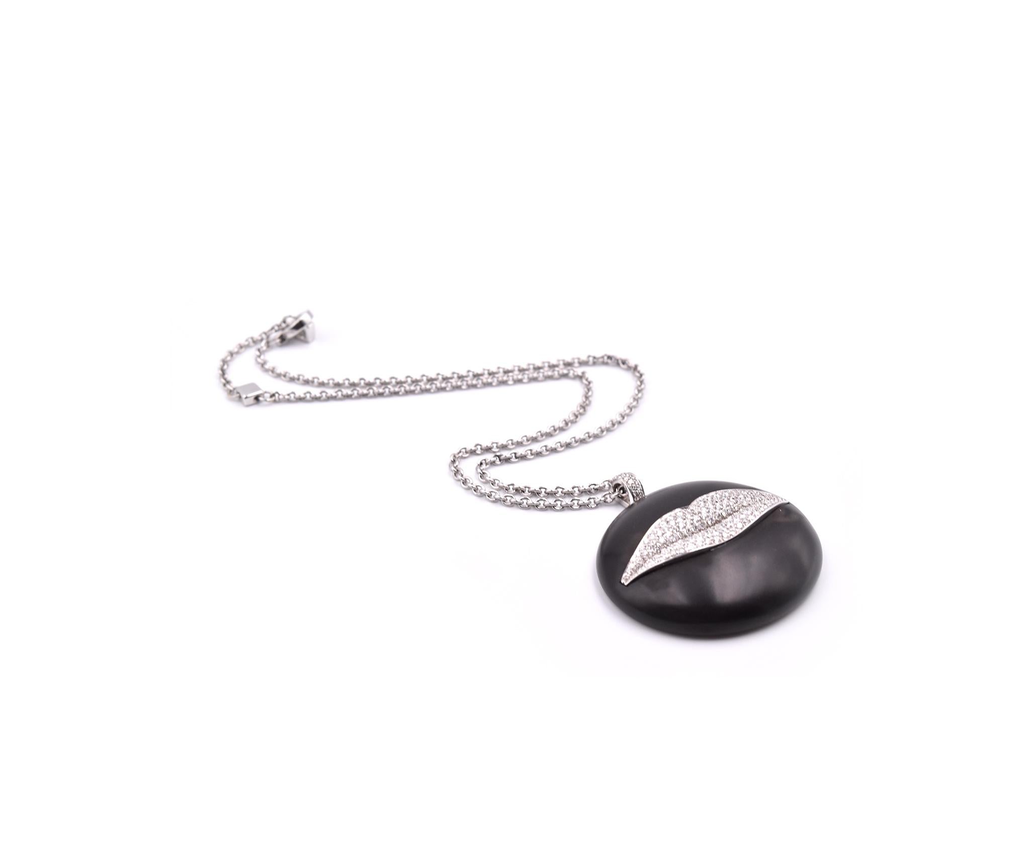 diamond lips necklace