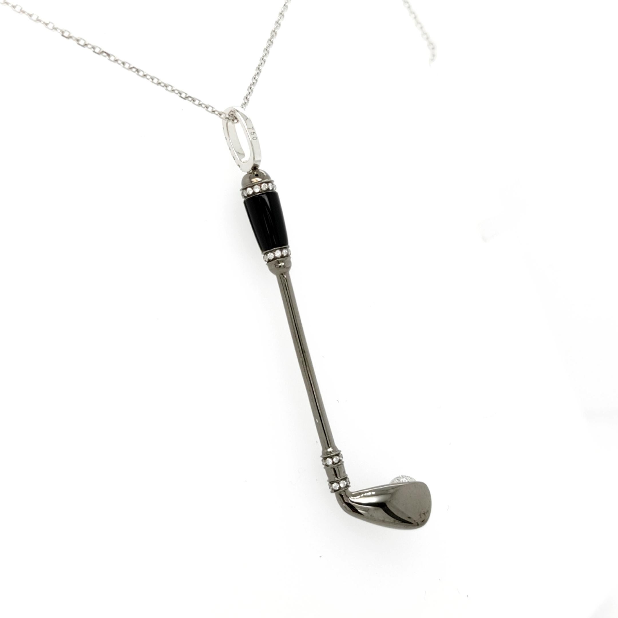 gold golf necklace