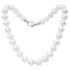 18k White Gold Graduated South Sea Pearl Necklace