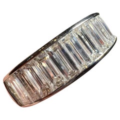 18K White Gold Half Band Set with 1.83 ct Baguette Diamonds