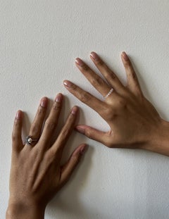 18K White Gold Half Eternity Ring with Round Brilliant Diamonds (Made to Order)