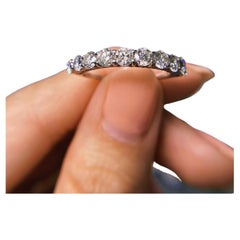18k White Gold Half-Way Eternity Band with 1.75ct of TDW
