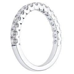 18 Karat White Gold Halfway Diamond Band