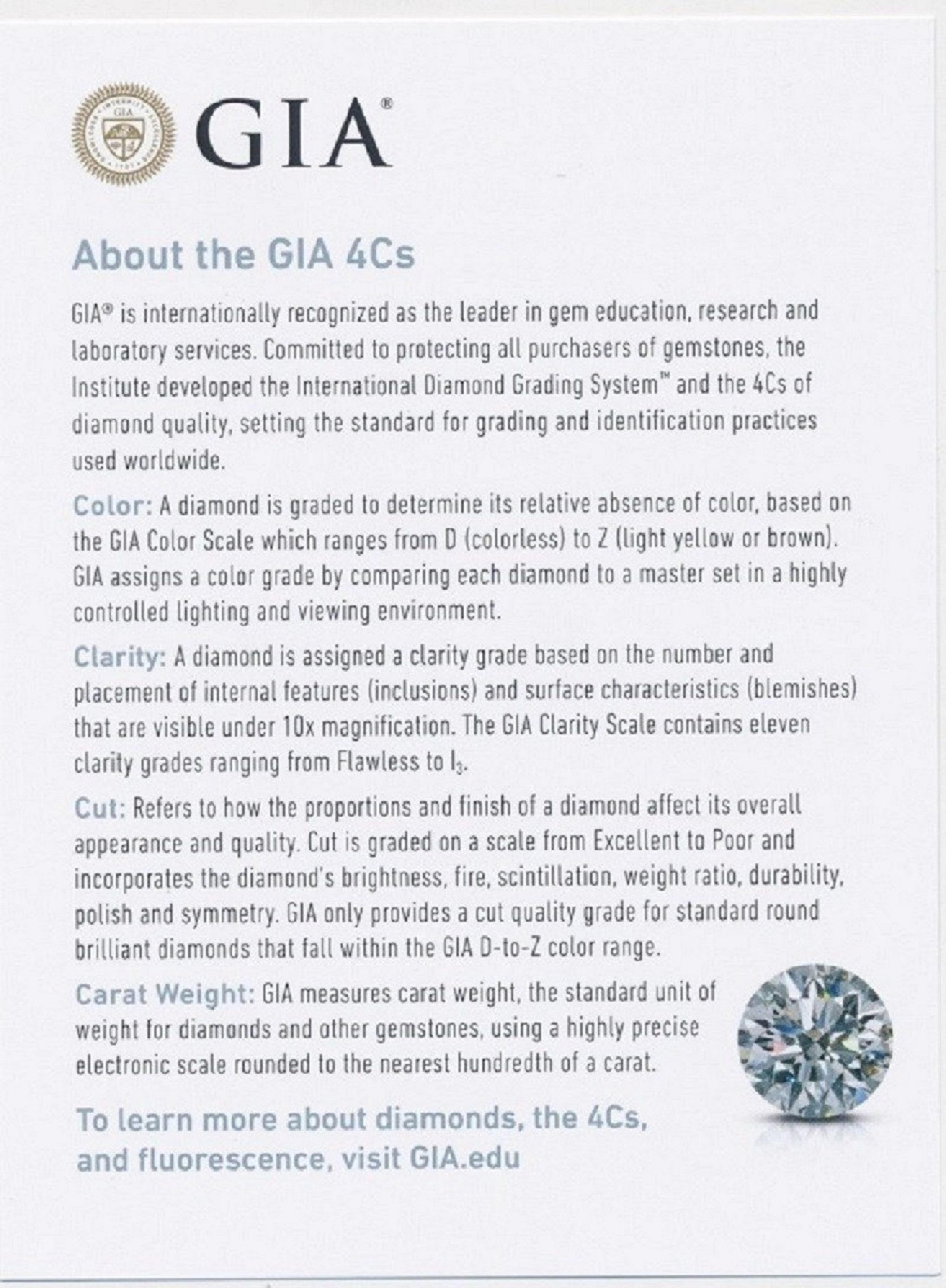 Bague à tige fendue en or blanc 18 carats avec diamants naturels de 2,38 carats certifiés GIA en vente 2