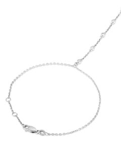 18K White Gold Hand Chain with Natural Diamonds