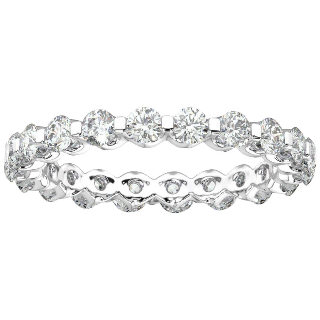 18K White Gold Harlow Eternity Diamond Ring '1 1/2 Ct. tw' For Sale