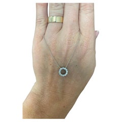 18K White Gold Hearts on Fire .30ctw Diamond Circle Pendant