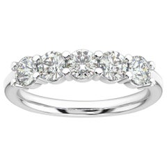 18K White Gold Helena 5 stone Diamond Ring '1 Ct. tw'