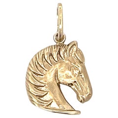 18k White Gold Horse Pendant