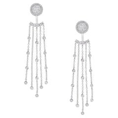 GILIN Boucle d'oreille à deux voies en or blanc 18K