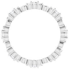 18 Karat White Gold Infinity Inspired Round Diamond Wedding Ring Eternity Band