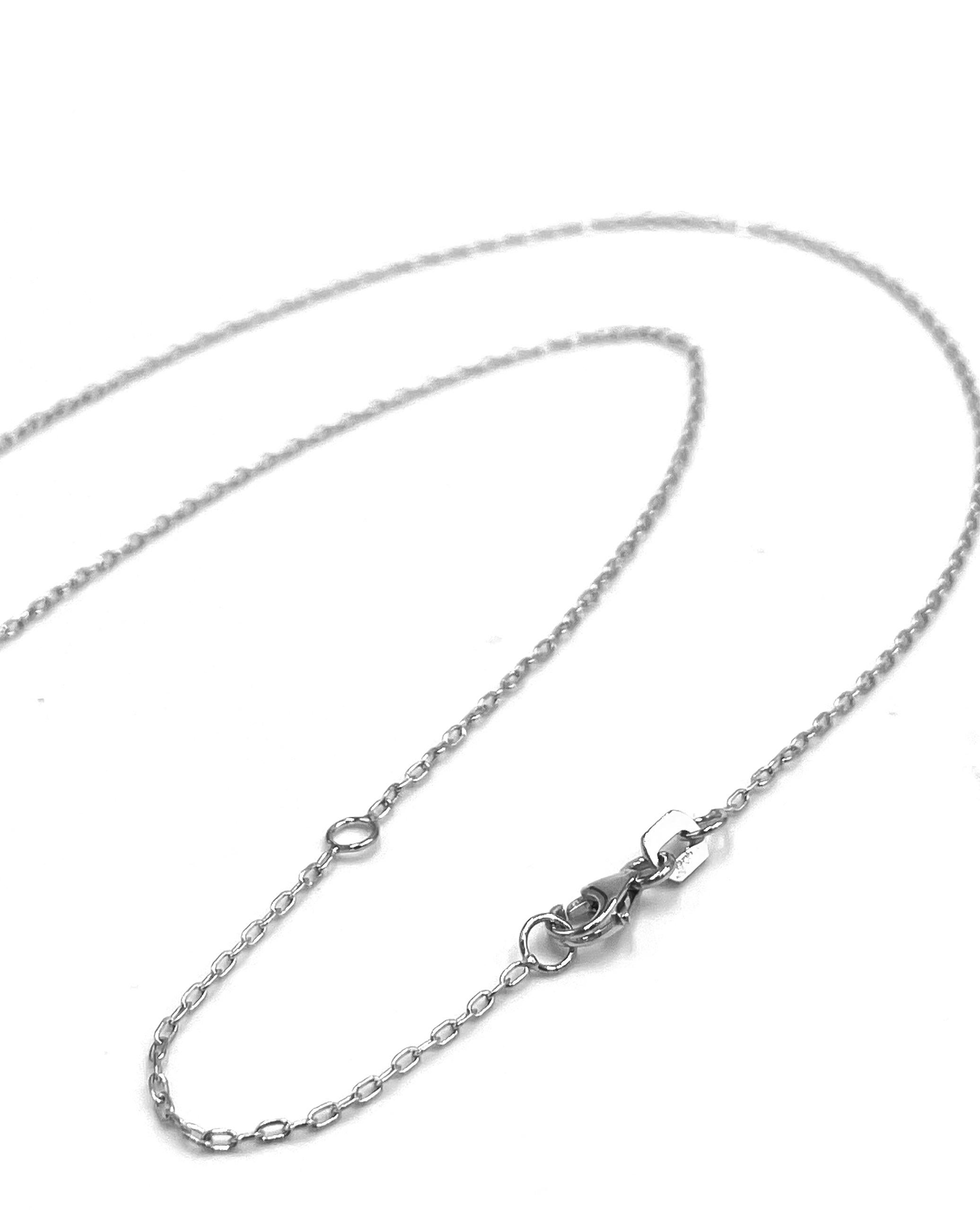 Contemporary 18K White Gold Interlocking Circle Necklace For Sale