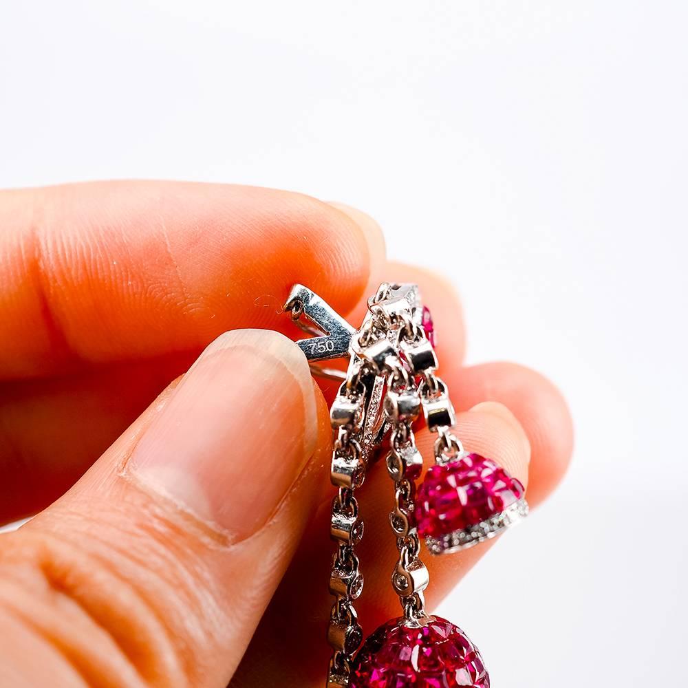 dangling ruby earrings