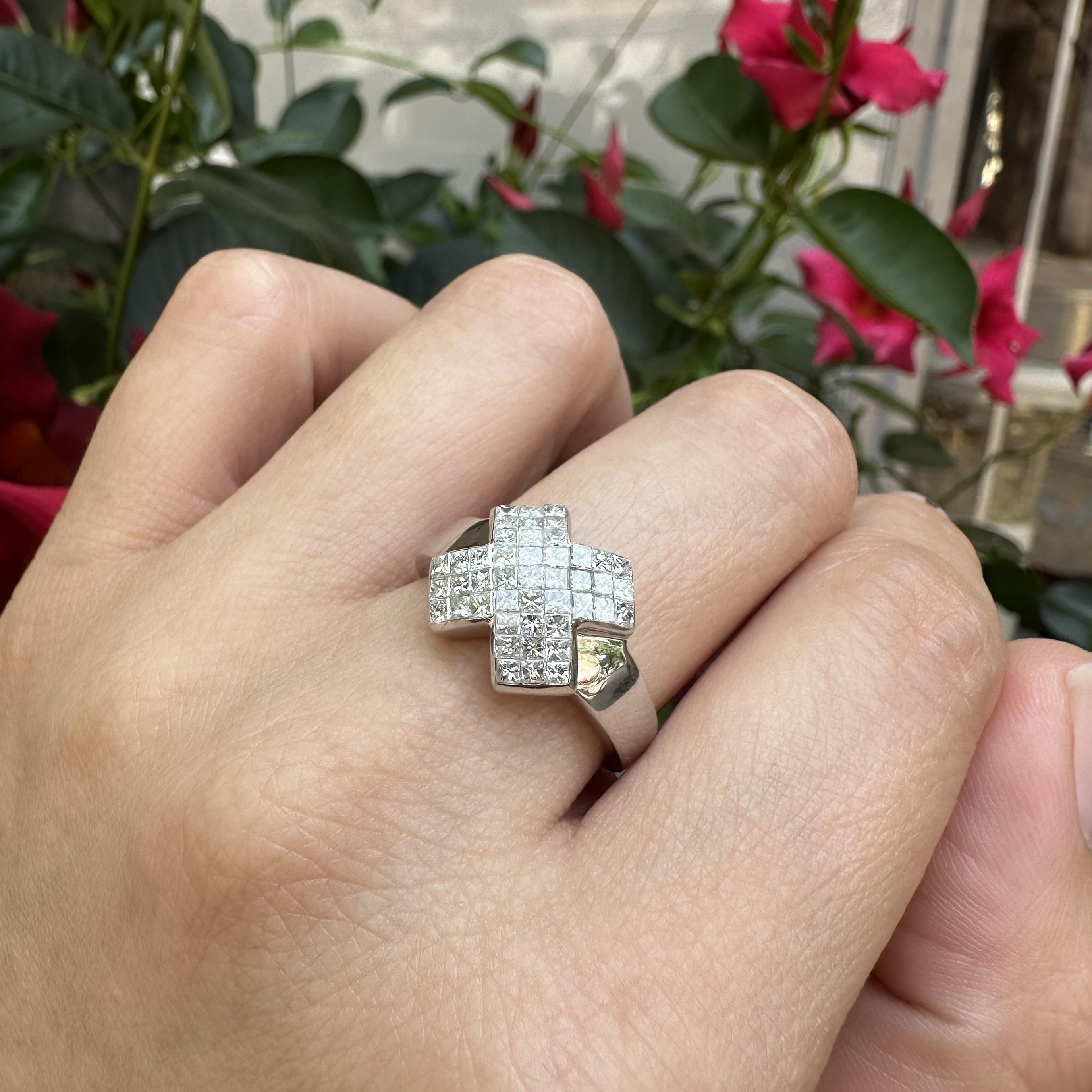 18k Weißgold unsichtbar Set 1,50ctw Diamant 