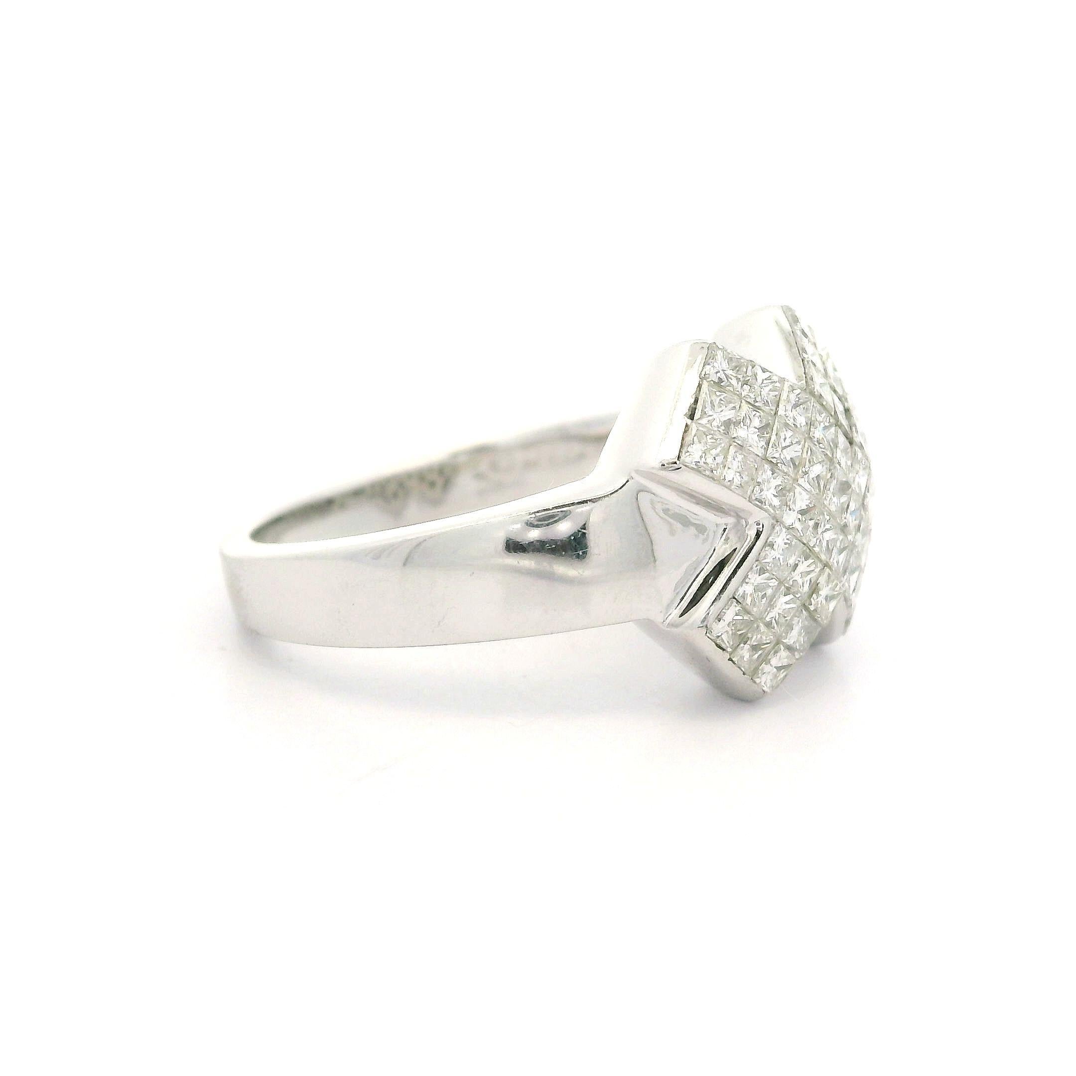 18k Weißgold unsichtbar Set 1,50ctw Diamant 