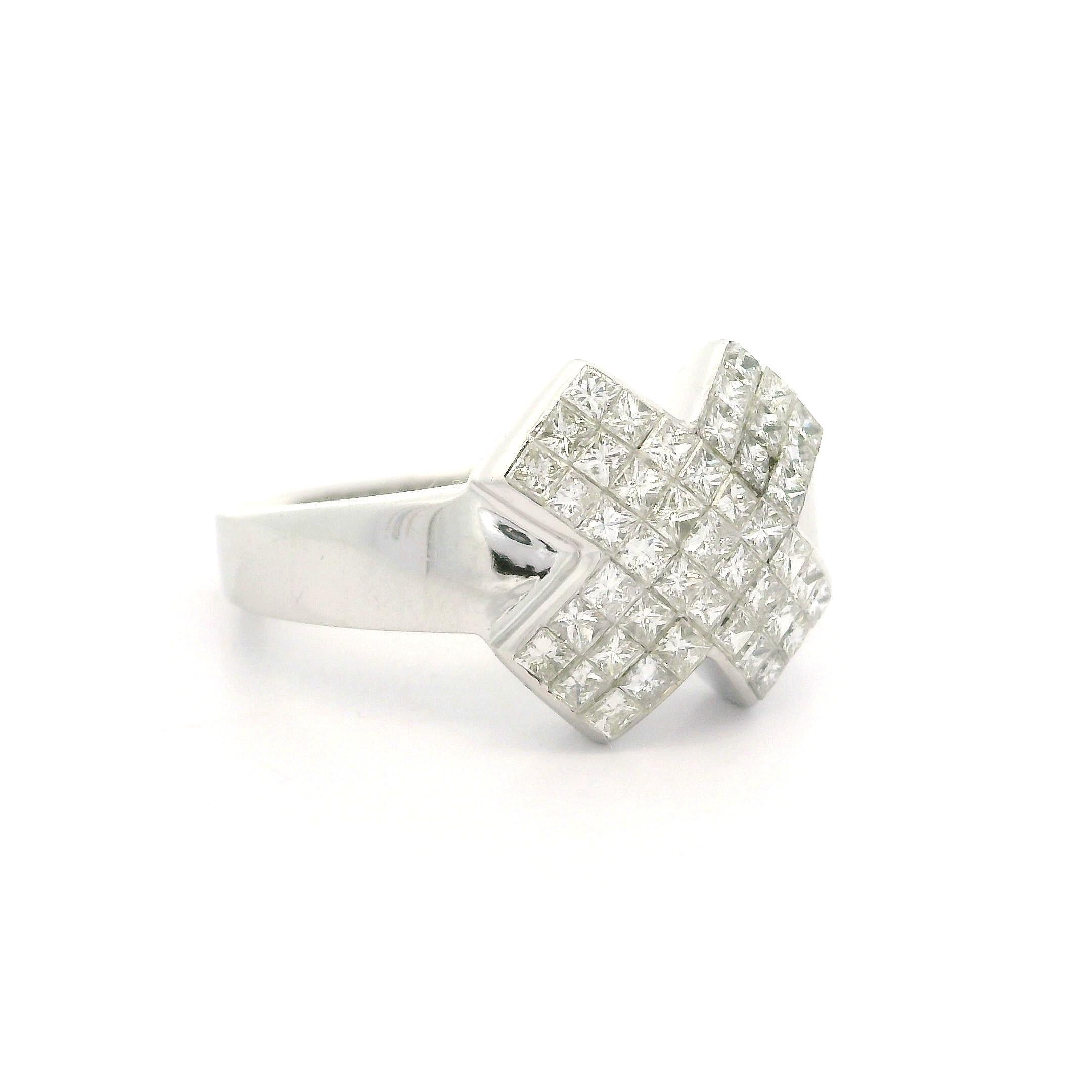18k Weißgold unsichtbar Set 1,50ctw Diamant 