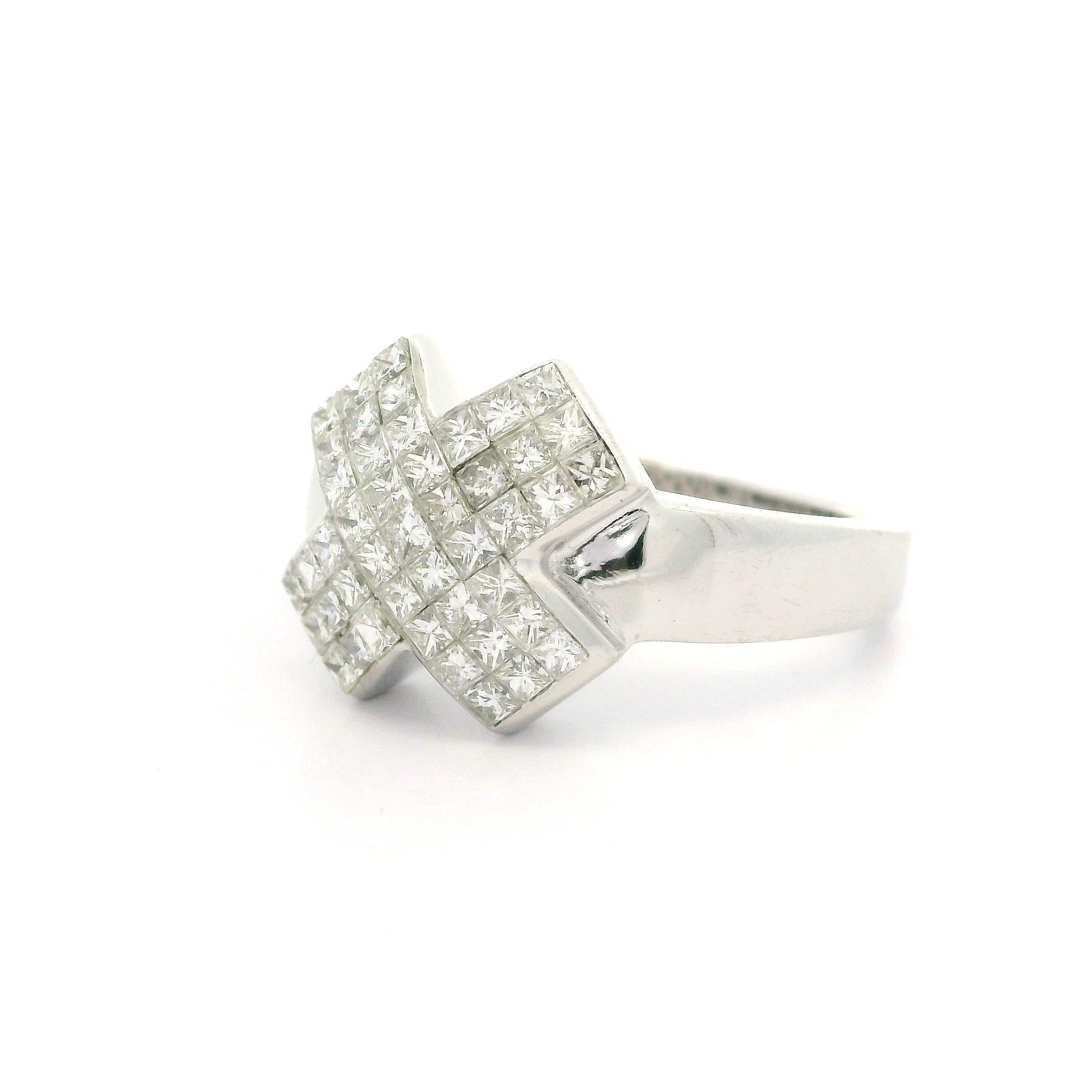 18k Weißgold unsichtbar Set 1,50ctw Diamant 