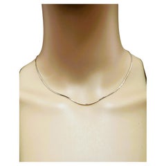 18 Karat Weißgold Italienische Halskette 16 Zoll 5,05 Gramm