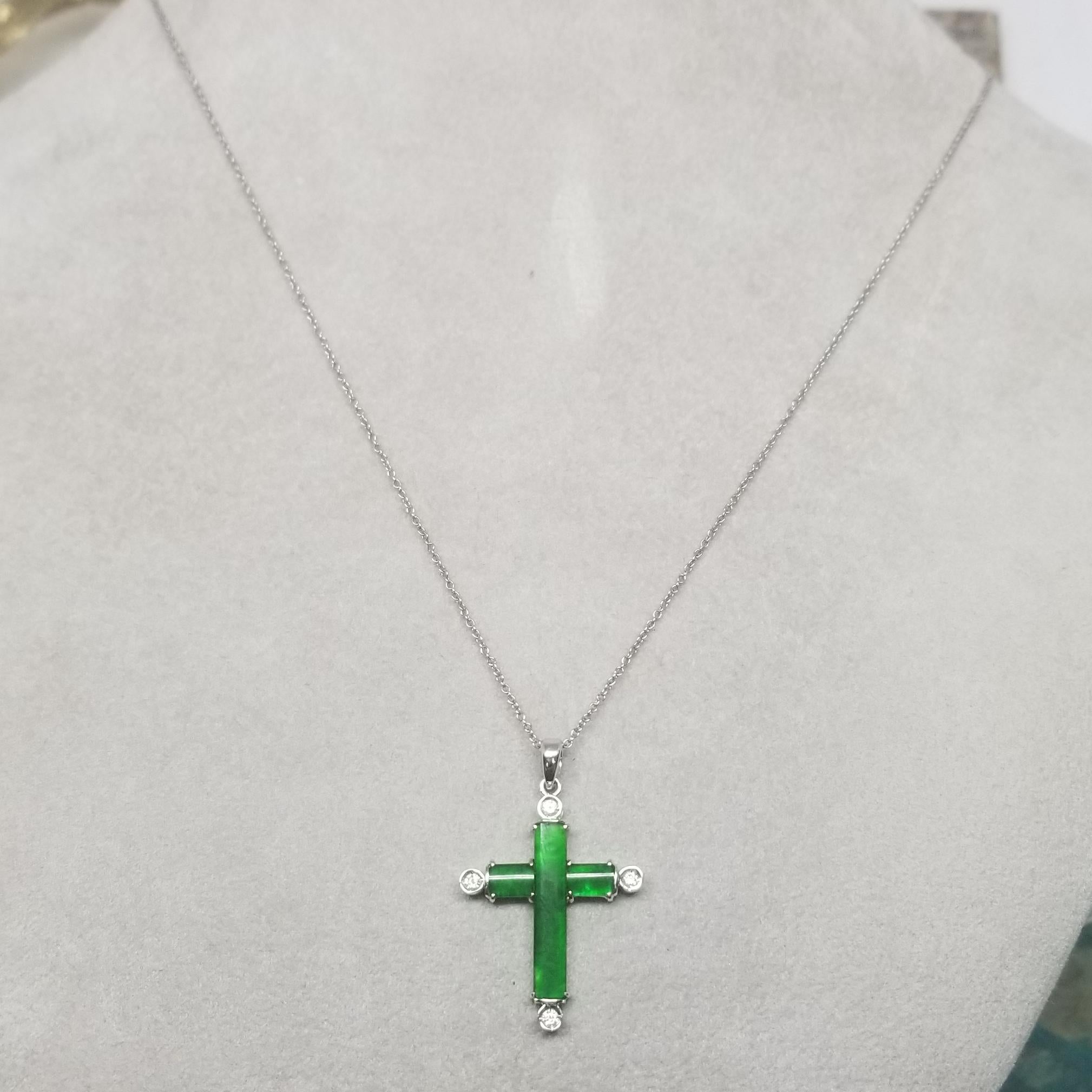 cross jade pendant