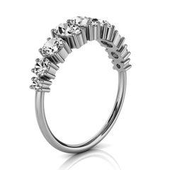 18k White Gold Kym Oval and Round Organic Design Diamond Ring '1 1/4 Ct. Tw'