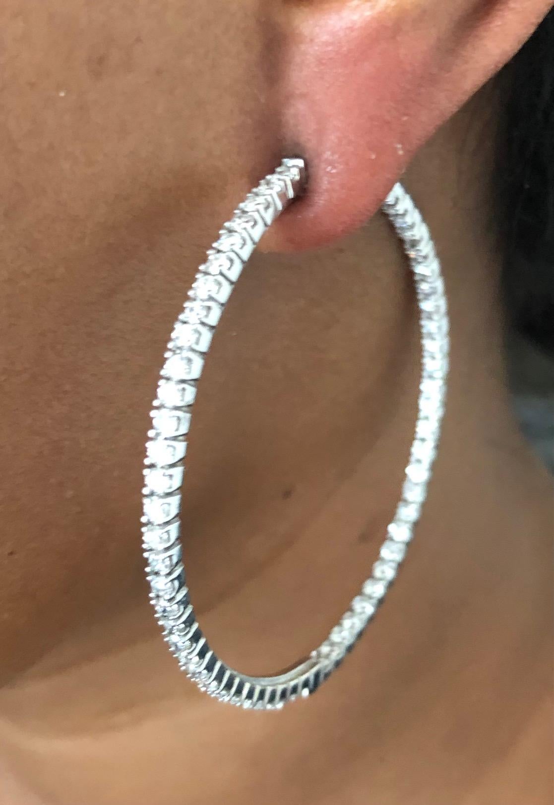 oversized diamond hoop earrings