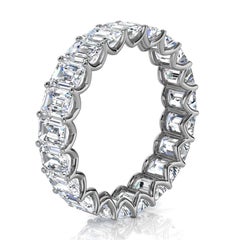 18k White Gold Leora Eternity Emerald Diamomd Ring '4 Ct. Tw'