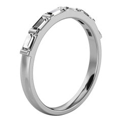 18K White Gold Lindie Baguette Organic Design Diamond Ring '1/2 Ct. Tw'