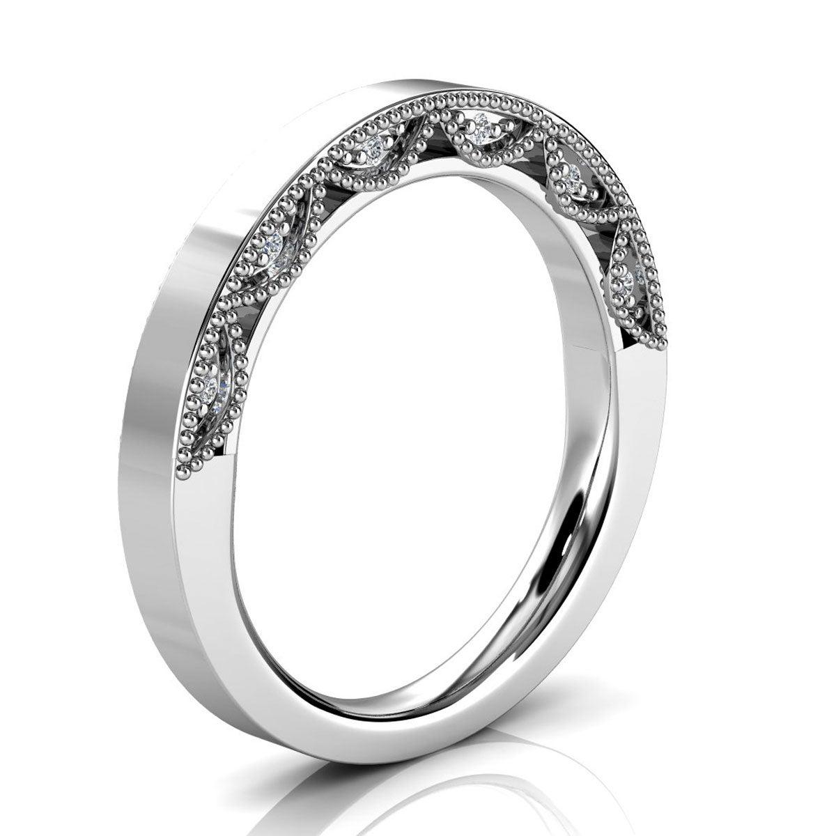 For Sale:  18k White Gold Lisa Diamond Ring 2