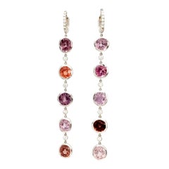 18K Weißgold Spinell & Diamant Ohrringe baumeln