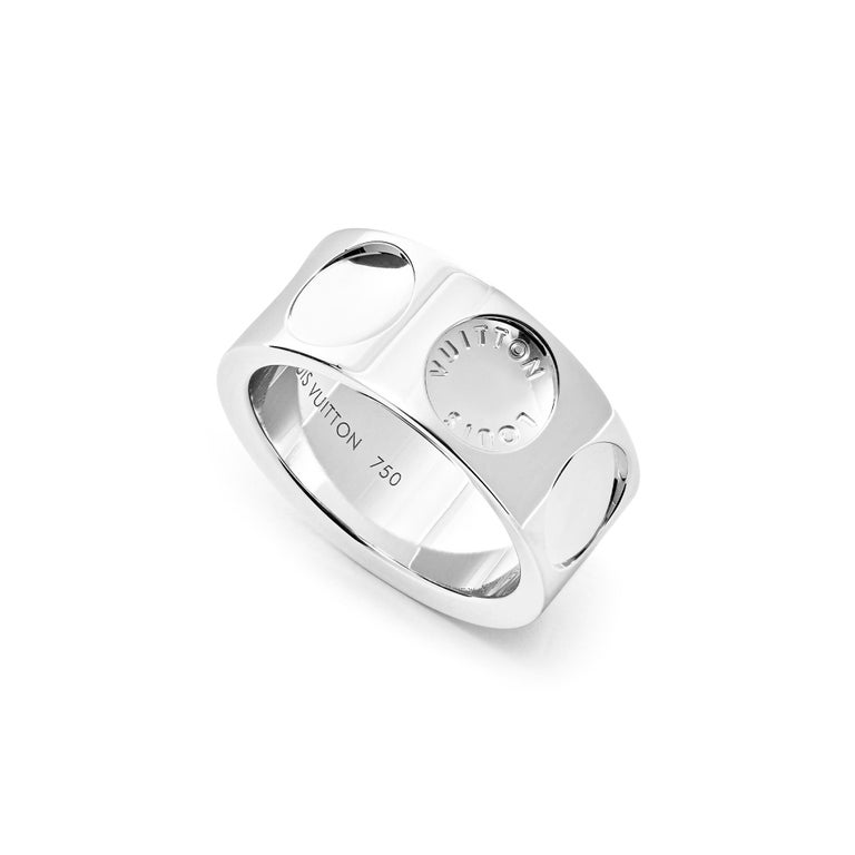 18K White Gold Louis Vuitton Wedding Band For Sale at 1stDibs