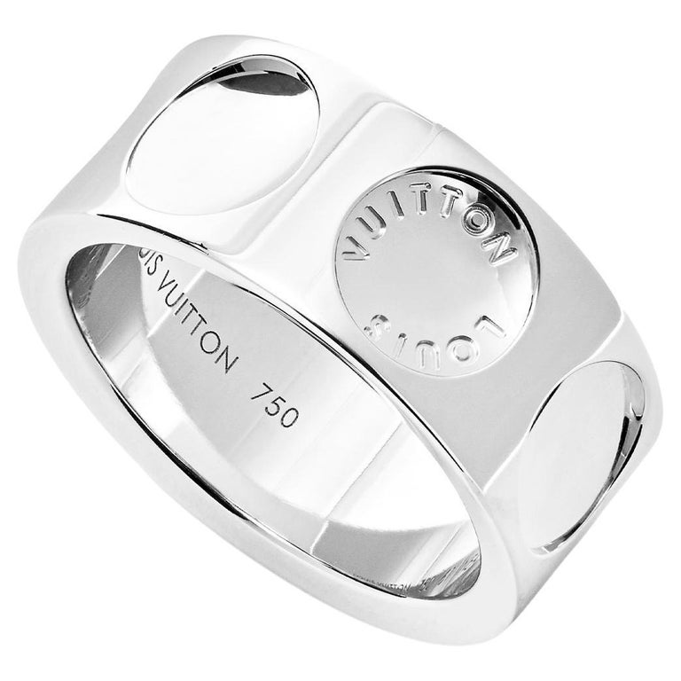 18K White Gold Louis Vuitton Wedding Band For Sale at 1stDibs