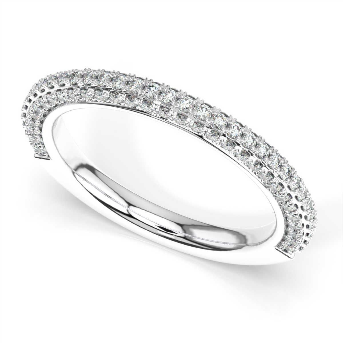 Round Cut 18K White Gold Louise Diamond Ring '1/2 Ct. tw' For Sale