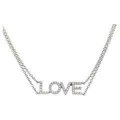 18k White Gold LOVE Diamond Cts 0.15 Bracelet