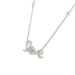 18 Karat White Gold Love Diamond Necklace '1/4 Carat'