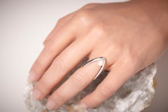 18K White Gold Made in Italy Pearl Cosmic Essential Cocktail Ring