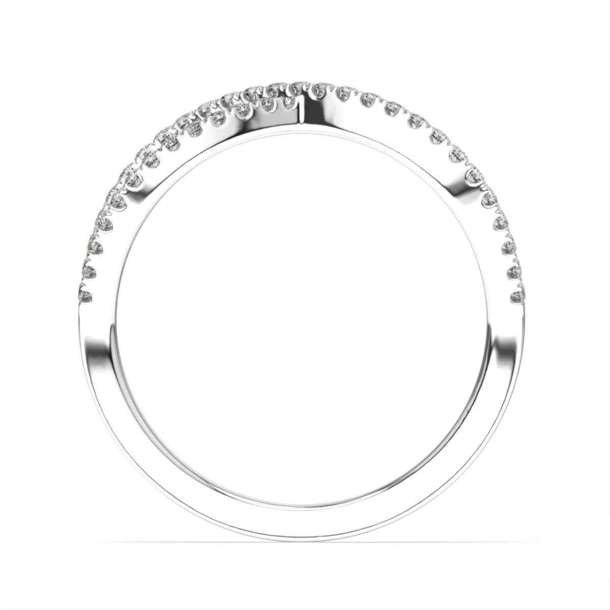 This infinity style ring features round brilliant diamonds micro -prong-set along the top. Experience the difference!

Product details: 

Center Gemstone Color: WHITE
Side Gemstone Type: NATURAL DIAMOND
Side Gemstone Shape: ROUND
Metal: 18K White