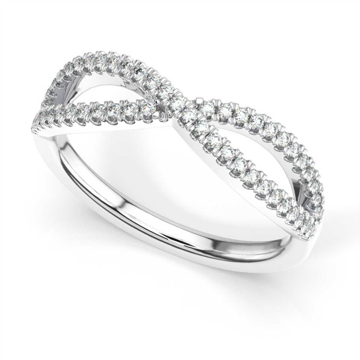 Round Cut 18k White Gold Marielle Diamond Ring '1/4 Ct. Tw' For Sale