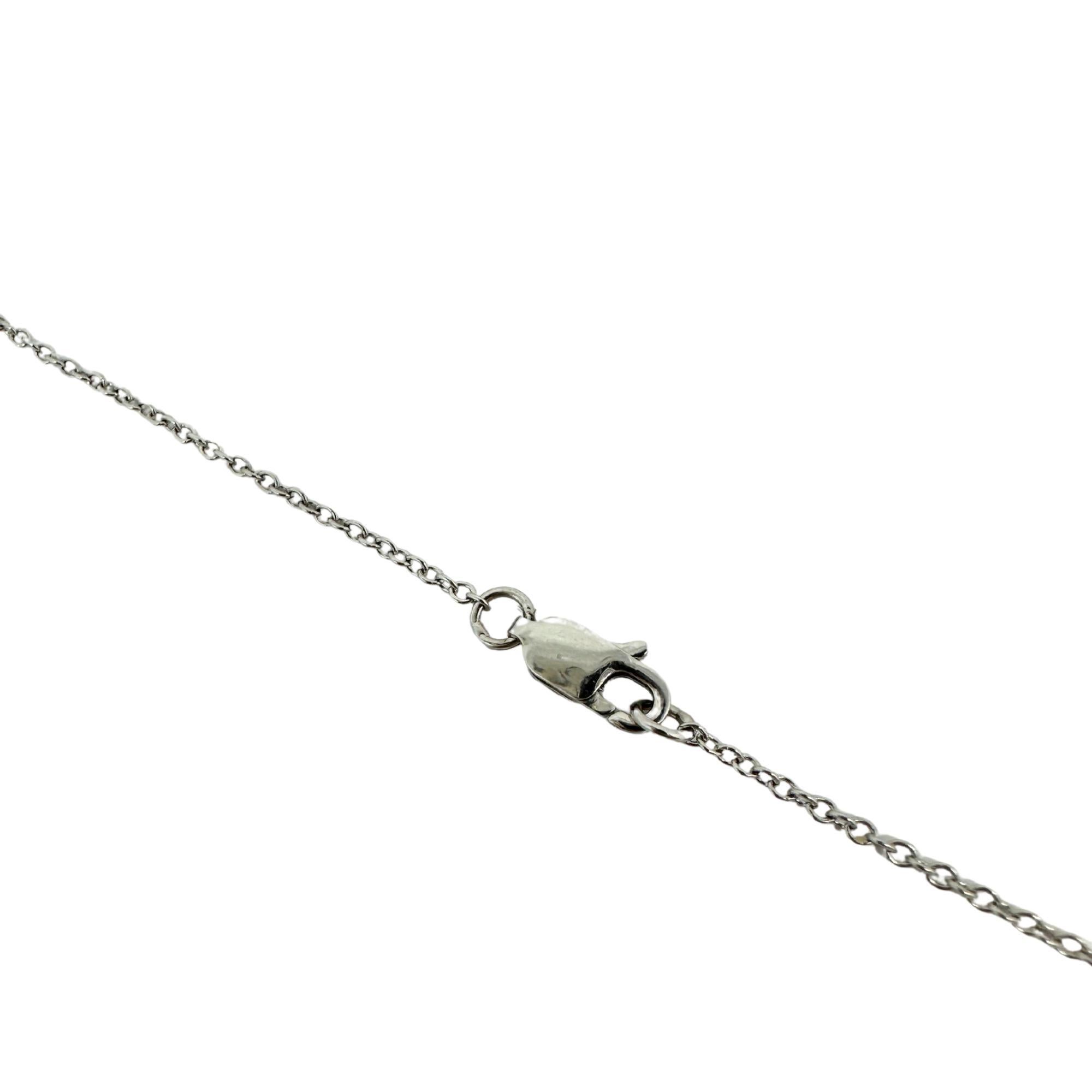 18K White Gold Marquise Cut Diamond and Pear Cut Emerald Necklace 4