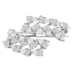 1,25-Karat-Diamant-Wrap-Ring mit birnenförmigem Diamanten (Reinheit: SI, Farbe: HI) aus 18-karätigem Weißgold