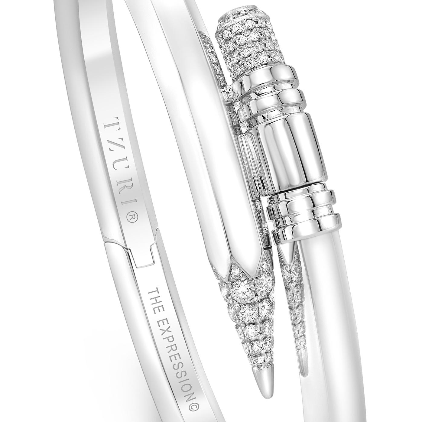 18K White Gold Medium Expression Bracelet

5.5 mm Gauge Thickness

Weight: 0.88 ct (approx.)

Color: F-G
Clarity: VS+

Bracelets are produced in limited editions of 500 units, per design, annually. They are engraved with the serial number and