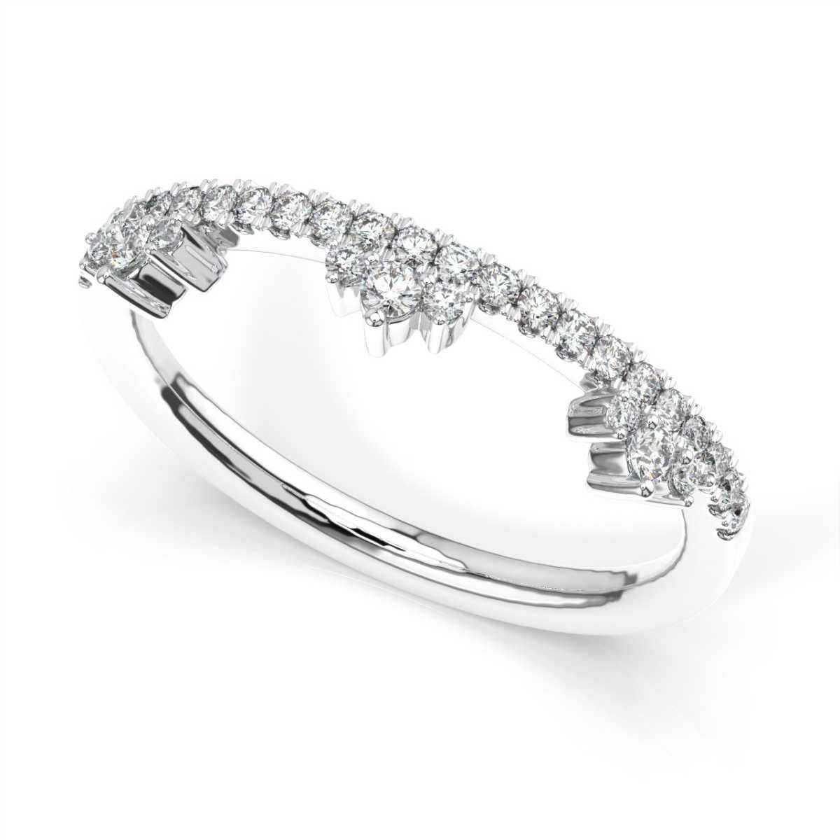 Round Cut 18K White Gold Meghan Diamond Ring '1/4 Ct. tw' For Sale