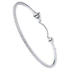 18k white gold Messika skinny bracelet diamonds