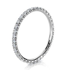 18k White Gold Mia French Pave Diamond Eternity Ring '1/2 Ct. Tw'